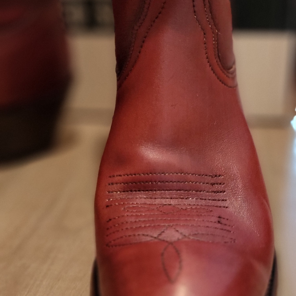 Vintage 1970s/1980s Frye Boots Size 7B Burnt Cherry 6253 - Picture 3 of 14